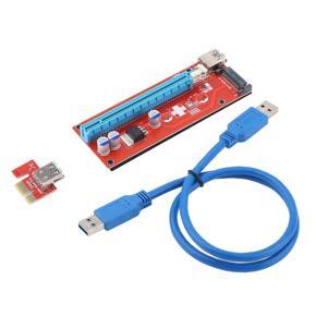 Mining Graphics Card PCI-E Riser Card 1X To 16X 15 Pin To SATA USB 3.0 - blue