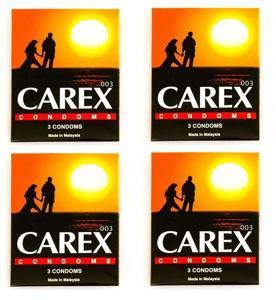 4 Pack of CAREX Condoms (3’s X 4) = Total 12 piece Condom