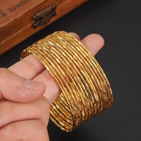 Gold Plated 12pcs Bangles