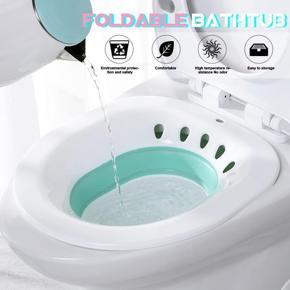 Bath Tub Sitz Bath for Toilet Maternity Hemorrhoid Avoid Squatting - Green