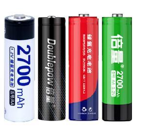 Doublepow High Capacity 1.2v 2700mah AA size cylinder NI-MH rechargeable battery-2piece