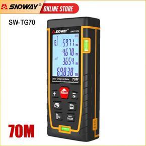 SNDWAY Distance Meter Double Bubble Digital Measuring Device Tools Electronic Tape Rangefinder