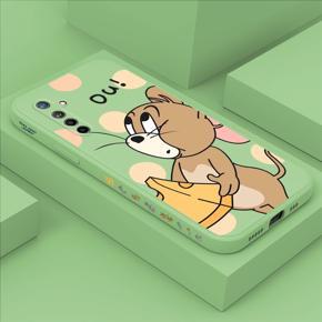 Hontinga for Realme X2 Case Side Design Cute Cartoon Mouse Back Cover Soft Square Edge Pattern Liquid Silicone Trend Phone Cases