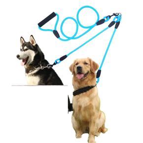 (Length-55 inch-Collar-10 inch) DOG Pet Nylon Rope Training Leash Slip Lead Strap Collar- Black