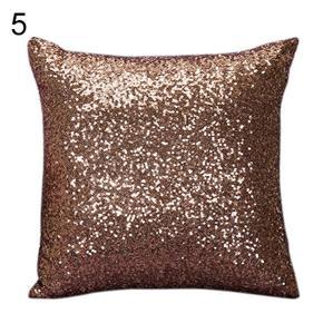 Sequins Pillow Case Pure Color Sofa Throw Cushion Cover Home Decor