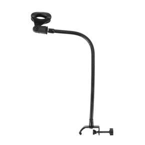 XHHDQES 2X Flexible Gooseneck Microphone Stand with Desk Clamp for Radio Broadcasting Studio, Live Broadcast Equipment, Stations