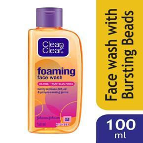 Clean & Clear Foaming Face Wash - 100ml - Indian