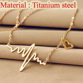 Necklaces for women ecg necklace heart pandent