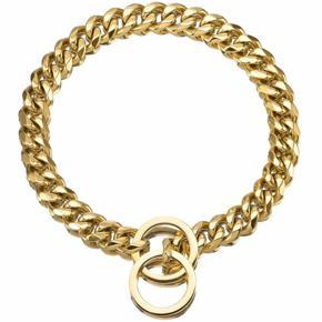 45cm Dog Large Gold Chain Collar Metal Big Gold Summer Pet Fashion Accessories Bulldog Collar Pet Necklace