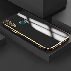 Hontinga for Vivo Y15 Case Luxury 6D Plating Soft Back Cover Silicone Square Frame Shiny Bling Phone Cover