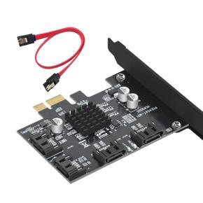 ARELENE SATA PCI-E4 Ports Expansion Card Sata Controller Card PCI to SATA 3.0 6G Adapter Card Expansion IPFS Hard Disk 88SE9215