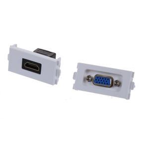 Wall plates-1 x HDMI VGA Wall Plate-White