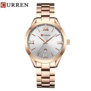 【Buy 1 Free 2 Gift】Curren 9007 Women Luxury Watches Ladies Waterproof Quartz Steel Watch Women'S Bracelet Roman Word Simple Calendar Wristwatches Female Clock