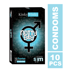 NottyBoy KinkyWinky Super Slim Condoms - 10Pcs Pack