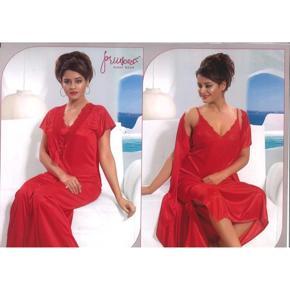 Fashionable 2 Part Nighty Gowns For Women