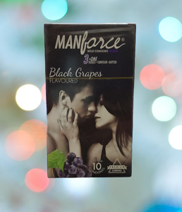 Manforce Black Grapes Flavoured Dots & Ribs Condom 10 Pcs INDIAN