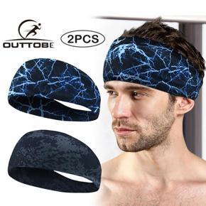 Outtobe 2PCS Headbands for Men Women Sweat Bands