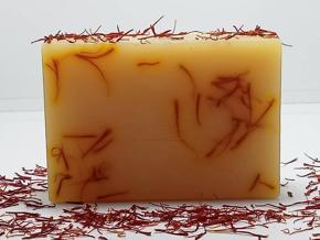 Ikebana  Saffron Handmade Soap-90 gm- Regular (Unpacked/Raw/hand cut)