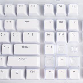 104 Pbt Two-Color Transparent Two-Color Keycap Mechanical Keyboard Universal - white