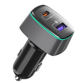 Type C Car Charger PD 100W LED Dual USB + QC 3.0 Fast Charging Adapter Cable for IPhone 12 11 Pro Max 6 7 8 X Huawei