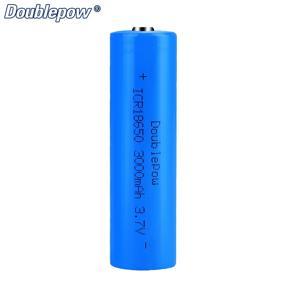 Doublepow CE approved rechargeable 3.7 volt 3000mAh 18650 batteries wholesale rechargeable batteries-2piece