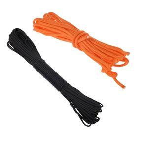 2 PCS Paracord 550 Parachute Rope 7 Core Strand For Climbing Camping Buckle Rope Orange & Black 50FT