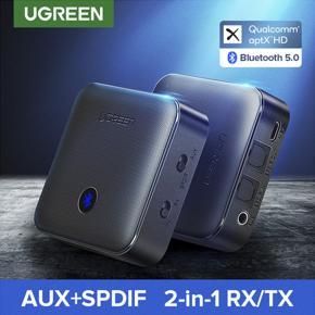 Ugreen Bluetooth 5.0 Receiver Adapter aptX HD CSR8675 for TV Headphone Optical 3.5mm SPDIF Bluetooth AUX Audio Adapter