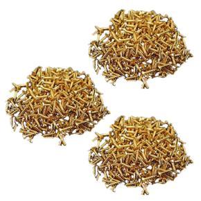 XHHDQES 90Pcs Gold Pickguard Screws for Fender Strat/Tele Electric Guitar Bass