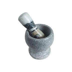 Handheld Marble Mortar Pestle Set (Large)- Ash Color