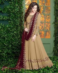 Georgette Embroidery Work Party Wear Salwar Suit / Party Dress for Women