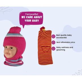 2 pcs Baby monkey Tupi / Cap / hats For Winter New Born baby ferrywalibd  Weightless And Warm Stylish Hats For Kids