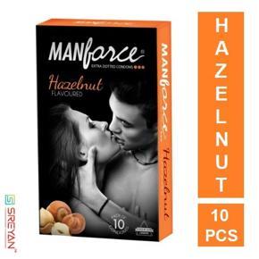 Manforce Hazelnut Extra Dot Premium Condoms - 10pcs Pack