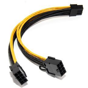 18AWG 8Pin to Dual 8Pin(6+2) Power Cable GPU Power Cable for Tesla K80 M40 M60 P40 P100 ,20CM