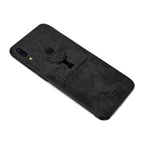 Huawei Nova 3i Luxury Deer Head Printed Case Cloth Fabric Durable TPU Cover Rubber Bumper Shell