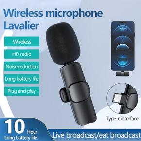 K8 Wireless Microphone,Audio Video Mic Remove Noise Mini Mic Lapel For YouTube