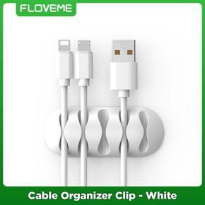 Floveme Cable Clip Self Adhesive Cable Organizer Wire Holder Cable Clamp Multiple Cable Management Tool For Home & Office