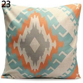 Home Decor Vintage Geometric Flower Cotton Linen Throw Pillow Case Cushion Cover