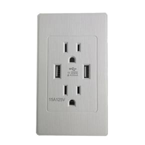 American Dual Usb Wall Socket American Standard Outlet Us 3.1A Usb Socket Panel Us Plug