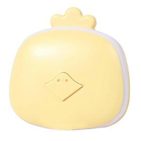 Portable Cosmetic LED Makeup Mirror Light Hand Warmer USB Charging Electric Heater Folding Beauty Mirror - Yellow Duck