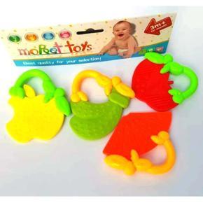 Moppet Toys Non Toxic Baby Rattle Set Cum Teether for Infants and Toddlers - Multi-colors