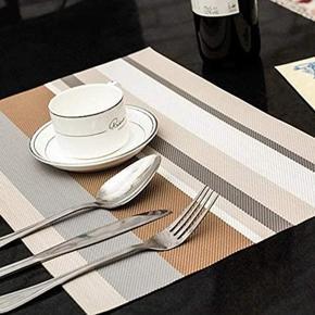 Set of 6 Pcs Placemats ,Placemats for Dining Table, Resistant Placemats, Stain Resistant Washable PVC Table Mats. Kitchen Table mats