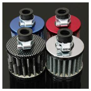 13mm Oil Mini Breather Cold Air Filter Fuel Crankcase Engine for Car Color:Silver