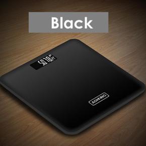 190kg Holmark Electronic LCD Digitial Glass Body Weight Scale Fitness Fat Healty Scale Bathroom Balance - Black
