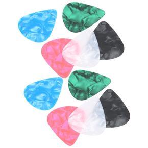 10Pcs Guitar Picks Celluloid Universal Musical Instrument Accessories Colorful