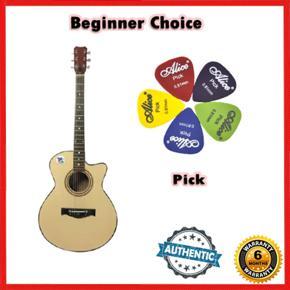 2023 Best Beginner choice Premium Acoustic Guitar + Picks - Wooden