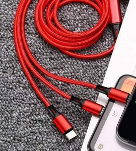 3 in 1 USB charging cable Fast charger cable Type C & Type B