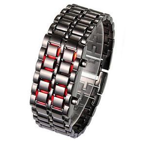 Fashion LED Digital Alloy Men Women Wrist Watch Bracelet Chain Valentines Gift