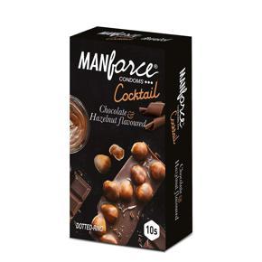 Manforce Cocktail Chocolate Hazelnut Flavored and Dotted Condoms - 10's Pack