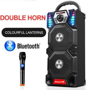 Portable DJ Player Wireless Bluetooth Outdoor High Power Party LED Light Audio Subwoofer Speakers Support Computer