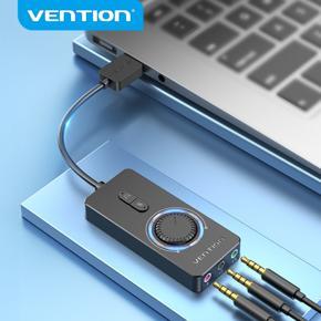 Vention USB External Sound Card USB to 3.5mm Audio Adapter USB to Earphone Microphone for  Computer Laptop PS4 Sound Card